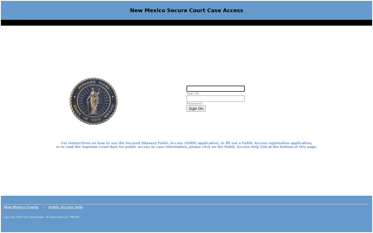 re Search NM login for Catron County criminal court documents